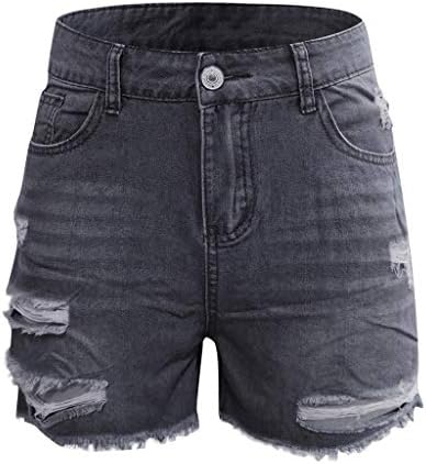 Sczwkhg женски тексас шорцеви случајни летни високи половини искинати Jeanан шорцеви секси потресени гроздобер јуниори топли шорцеви