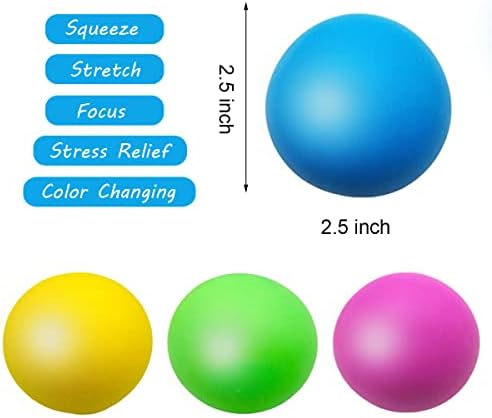 Промена на бојата со стрес на стрес на еутреек - Сензорни играчки за стискање на сензорни топки за тинејџери и возрасни и возрасни, топки за