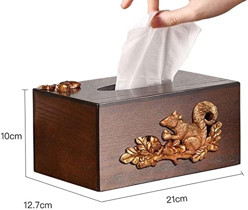 Хартиена крпа диспензерот кутија за ткива на кутија смола, кутија за ткиво, кутија со голема хартија за хартија, рустикална кафеава бања, држач за кутии за лице, пок?
