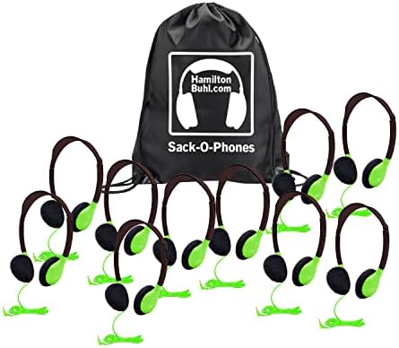 Хамилтон Бул Вреќа-О-Телефони, 10 Personal Слушалки Во Торба За Носење, Зелена