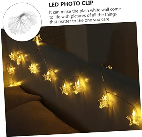 jojofuny String Star Clip Light LED декор за природен декор USB светла низа уникатен LED LED LED starвезда банер LED starвездички