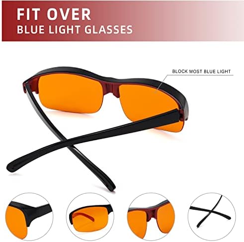 Очила Се Вклопуваат Во Текот На Сина Светлина Блокирање Очила Половина Раб Компјутерски Очила
