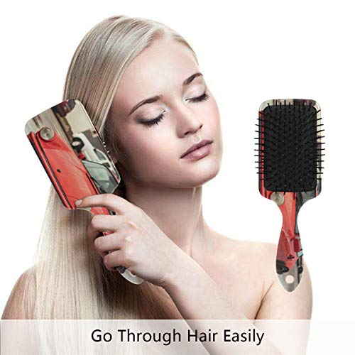 Четка за коса со перничиња од Vipsk, пластична разнобојна спортска лента, соодветна добра масажа и антитатична четка за коса за коса за сува