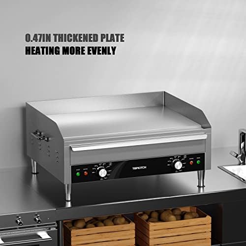 Комерцијална електрична решетка на TopKitch, 24 3500W 240V Електричен countertop griddle тешки рамни ресторани ресторани ресторани