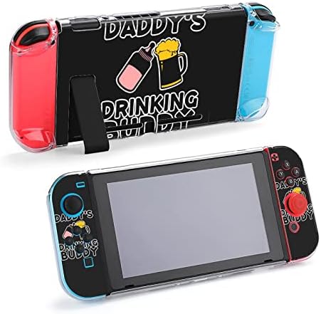 Тато пиење партнер компатибилен со слатко заштитно куќиште за прекинувач, печатено покритие за Nintendo Switch и Joy-Con