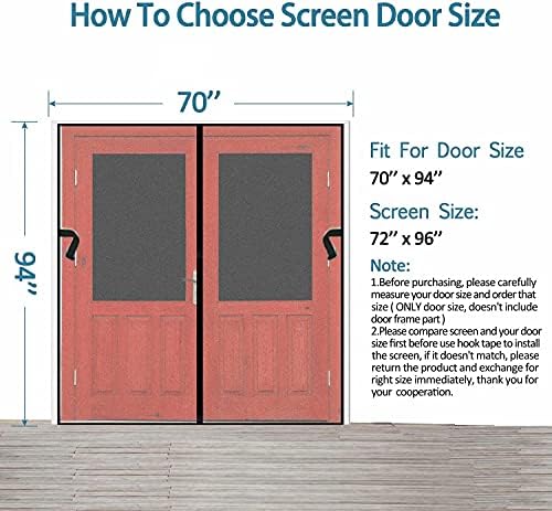 Вратата на магнетниот екран се вклопува во големината на вратата 70 x95 на екранот магнети на вратата од вратата, завесата за лизгање