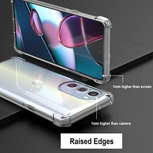 Cresee Case За Motorola Edge Плус 2022 / Edge Плус 5G UW 2022, Кристално Чист Капак Со Армиран Аголен Браник Тенок Фит Отпорен На Удари Флексибилен Телефонски Случај TPU-Транспарентен