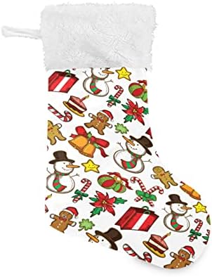 Алаза Божиќни чорапи Божиќни класични персонализирани големи декорации за порибување за семејни сезонски празници Декор 1 пакет,