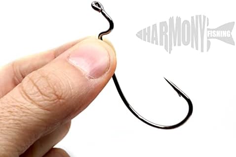 Компанија за риболов на хармонија Razor Ewg Offset Borm Hooks со штипки за мамки [Изберете големина]