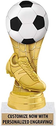 Круна Награди Фудбал Топката Трофеи-6 Златен Фудбалски Трофеј Со Кориснички Текст Големи Деца Фудбалски Трофеи