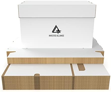 Инвестирани кутии за складирање на стрипови на Алијансата | Кутија за кратки картони за стрипови. Дебела бела стрип кутија. Кутија
