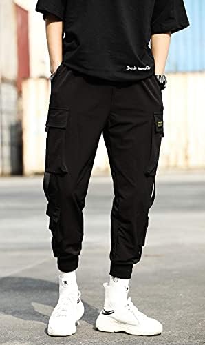 Машки џогерски панталони панк карго -баги техничка облека улична облека хип хоп двојки жени унисекс спортски обични панталони