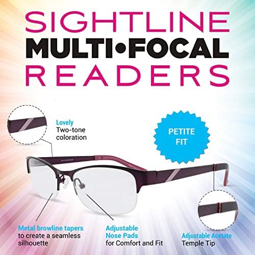 Преглед F210 Petite Fit Мултифокус Очила За Читање Виолетова Зголемување 2.50