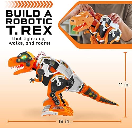 Код на Темза и Космос+Контрола Диносаурус Роботи Рекс Роботика и инженерски матични комплети | Изградба и програма роботски Т. Рекс | Вклучува