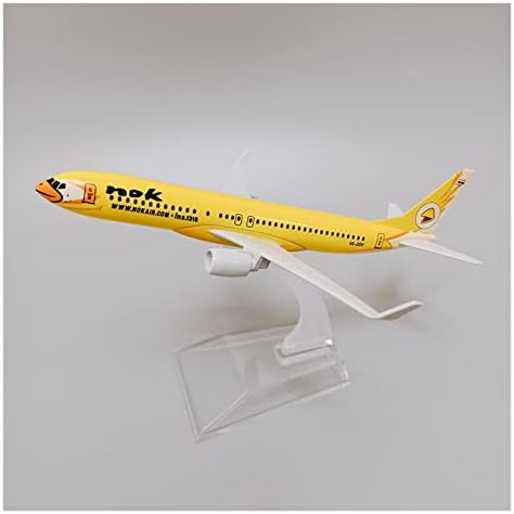 Модели на авиони 16см легура метал вклопување за тајландски нок воздух Боинг 737 Б737 модел на авион умираат леани авиони сина жолта виолетова