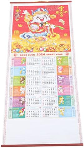 Оперитакс 3 парчиња 2024 Хороскопски Ѕид Календар Виси Свиток Хартија Кинески Зодијак
