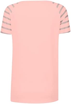 Women'sенски лето V вратот ладно рамо Камизола Топ маици Исечете ја маицата за блузи со кратки ракави за кратки ракави
