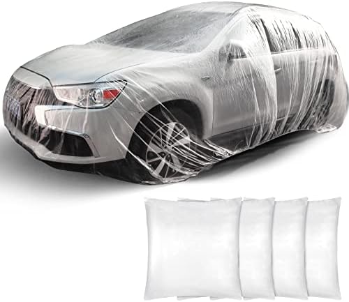 Универзална пластична покривка на автомобили водоотпорен водоотпорен целосен надворешен капак 12,5 x 21,7ft За еднократна употреба