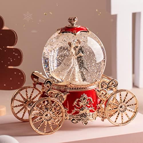 Slynsw Fantasy Snowflake Car Carstal Ball Music Box Octave Box ноќно светло за да испратите подарок за роденден на девојка