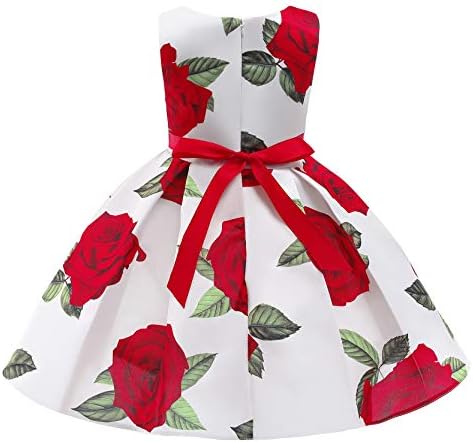 CMMCHAAH 3-10T Цвет девојче Свадба на фустани Фустан дете Флорал печати формални фустани