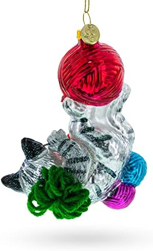 Маче игра со топки од предива стакло Божиќно украс