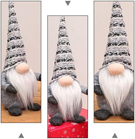 Bestoyard Божиќна гномска декорација рачно изработена плишана скандинавски шведски полнети санта елф украси таблети фигурини Божиќни