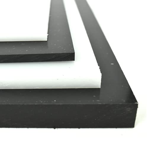 Купипластичен црн полипропилен кополимер пластичен лим 3/4 дебел, големина 24 x 24 хемикалија, димензии на панел отпорен на удар 23,75 x 23,75