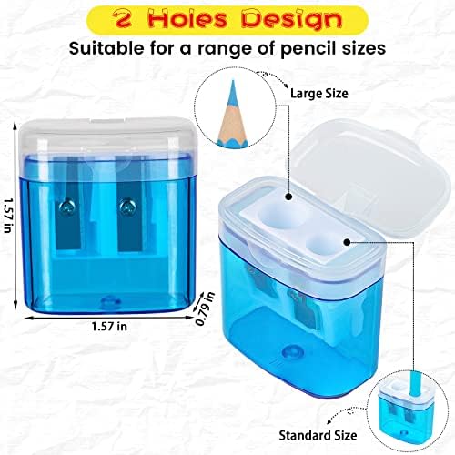 ПРИРАЧНИК ЗА Острилки ЗА Моливи YGAOHF - 72 Пакети Преносни Острилки За Моливи Со 2 Дупки Рефус Со Капак Рака За Училиште, Канцеларија