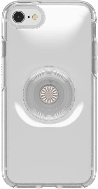 OtterBox iPhone 7/8 и iPhone SE 3 И 2 Генерал Видра + Поп Симетрија Серија Јасен Случај - ЈАСНИ, интегрирани PopSockets PopGrip, тенок, џеб-пријателски, подигнати рабови заштита на камерата