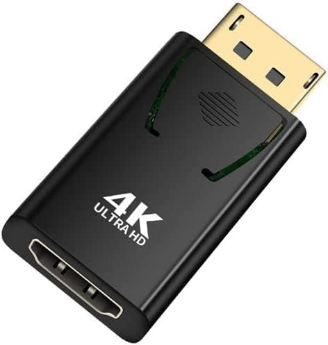 Адаптерот за конвертор на Belestar DP до HDMI, 4K DisplayPort на HDMI конвертор со аудио пренос и максимална резолуција, DisplayPort машки до HDMI Femaleенски адаптер за компјутер, ТВ, Монитор