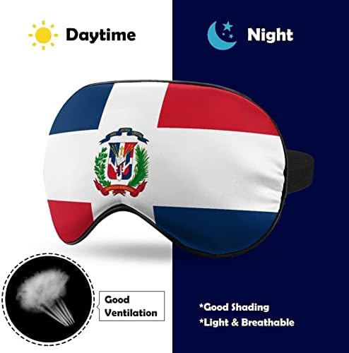 Знаме на доминиканската Република Меки Маски За Очи Со Прилагодлив Ремен Лесен Удобен Превез За Спиење