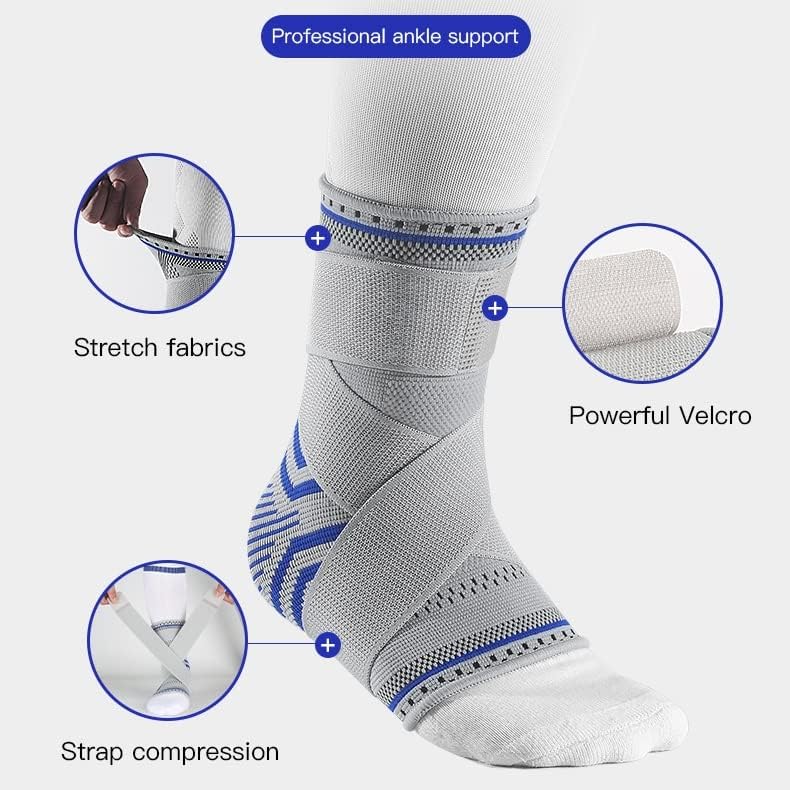 Houkai 1 PCS глуждот за поддршка на глуждот за завој на ракав за дишење за спортови чорапи за нозе во корпа