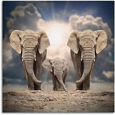 Annaивотни Ана Каупер Африкански слон Платно отпечатоци wallидни уметнички слики Wallидни уметнички дела Слики за дневна соба Декорација