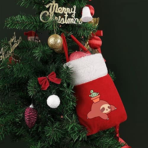 Мрзливи И Кактусни Кеси Новогодишна Празнична Торбичка Божиќна Вреќа за Декорација На Празнична Забава