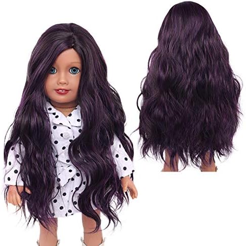 Перики за кукли Аидола за 18 'американски кукли, девојки подарок отпорен на топлина долги кадрави плетенки за замена на косата за 18'