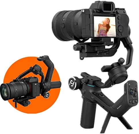 FeiyuTech Scorp-C Стабилизатор На Камерата Gimbal ЗА DSLR И Камера Без Огледала, Рачна Камера Gimbal 3-Оска, Товар од 5,5 фунти, за Sony a7ⅳ A6300/A6400 A7S3 a9/a7 За Canon 5D3/80D За Никон D7500/Z5/Z6 II