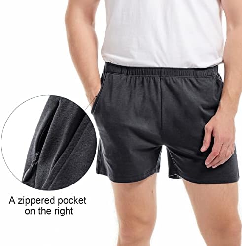 Aimpact Mens Lounge Shorts Дишење меки 4 инчи лесни едноставни активни шорцеви