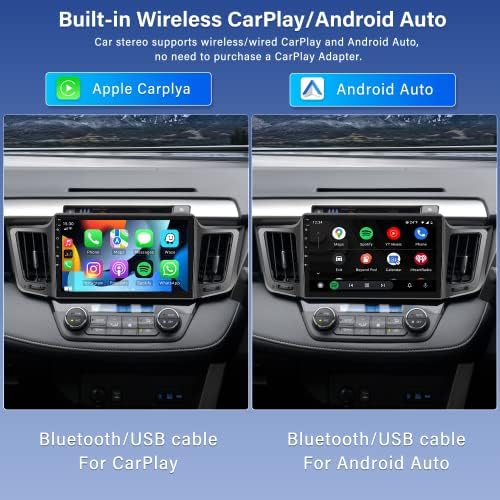 UNITOPSCI Android Автомобил Стерео За Toyota RAV4 2012-2018 Apple CarPlay Android Auto 2G 32G 10.1 Инчен Екран На Допир Bluetooth Автомобил Радио