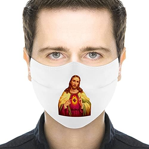 Креативна Прашина Уста Опфаќа Безбедносна Облека Ткаенина маски дизајн Исус Христос Уметност Шпански Библијата Страница Љубов господ бог