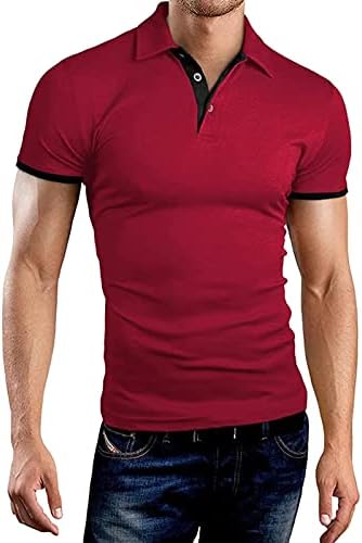 Mens Massion Casual Sports Sports Solid Color Turndown Chailt Christ Sweet Top Top Bluze Performance Tilt Murt