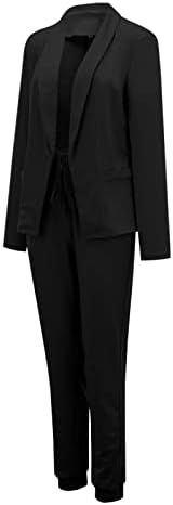 Балаки женски две парчиња скули поставува канцелариски бизнис со долги ракави формални јакни костуми за панталони тенок фит панталони костум