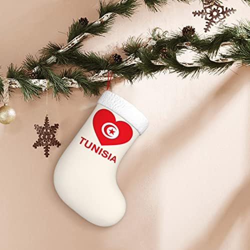 QG ZZX Loveубов Тунис Божиќно порибување Божиќни чорапи камин виси чорап 18 инчи за одмор