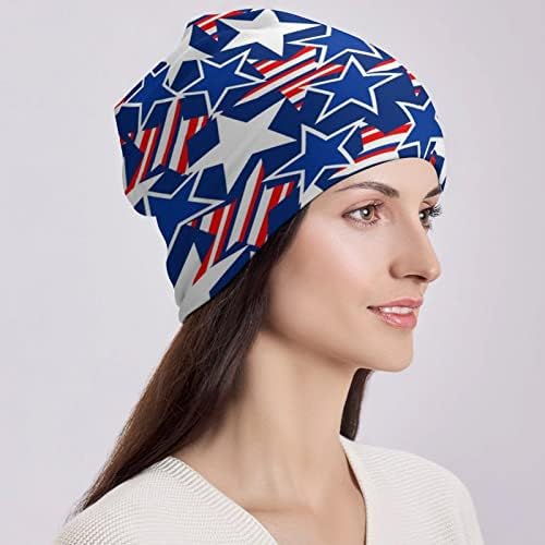 Американски патриотски starsвезди на Баикутуан и Стрип1 Печати Бин Капки за мажи жени со дизајни капа за череп