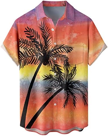2023 година Нова цветна кошула со кратки ракави мажја летна плажа стил опуштена обична мрзлива кошула јога облека