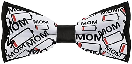 Weedkeycat ниска батерија Мама смешна вратоврска пред-врзана формална лак врски прилагодливи лакови отпечатени за мажи