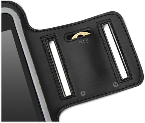Case Boxwave Case компатибилен со Sony Advance ST27A - Спортски амбранд, прилагодлива амбалажа за тренинг и трчање за Sony Advance ST27A - Jet Black