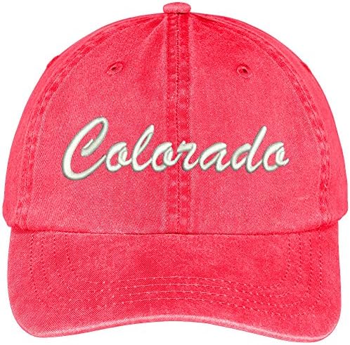 Трендовски продавница за облека Колорадо држава извезена памучна капа што може да се прилагоди со низок профил