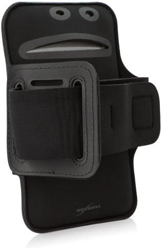 Boxwave Case компатибилен со Apple iPhone 13 Pro - Sports Armband, прилагодлива амбалажа за тренинг и трчање за Apple iPhone 13 Pro - Jet Black