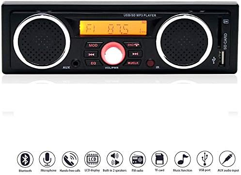 Polarlander 1 Din Car Radio 12V FM MP3 Bluetooth Autoradio Bluetooth без раце без повик во царски стерео вграден со два гласни звучници