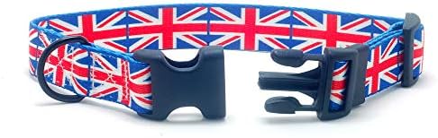 Јака за кучиња и поводник сет со знамето на Велика Британија | Одлично за британски празници, специјални настани, фестивали, денови за независност и секој ден силен